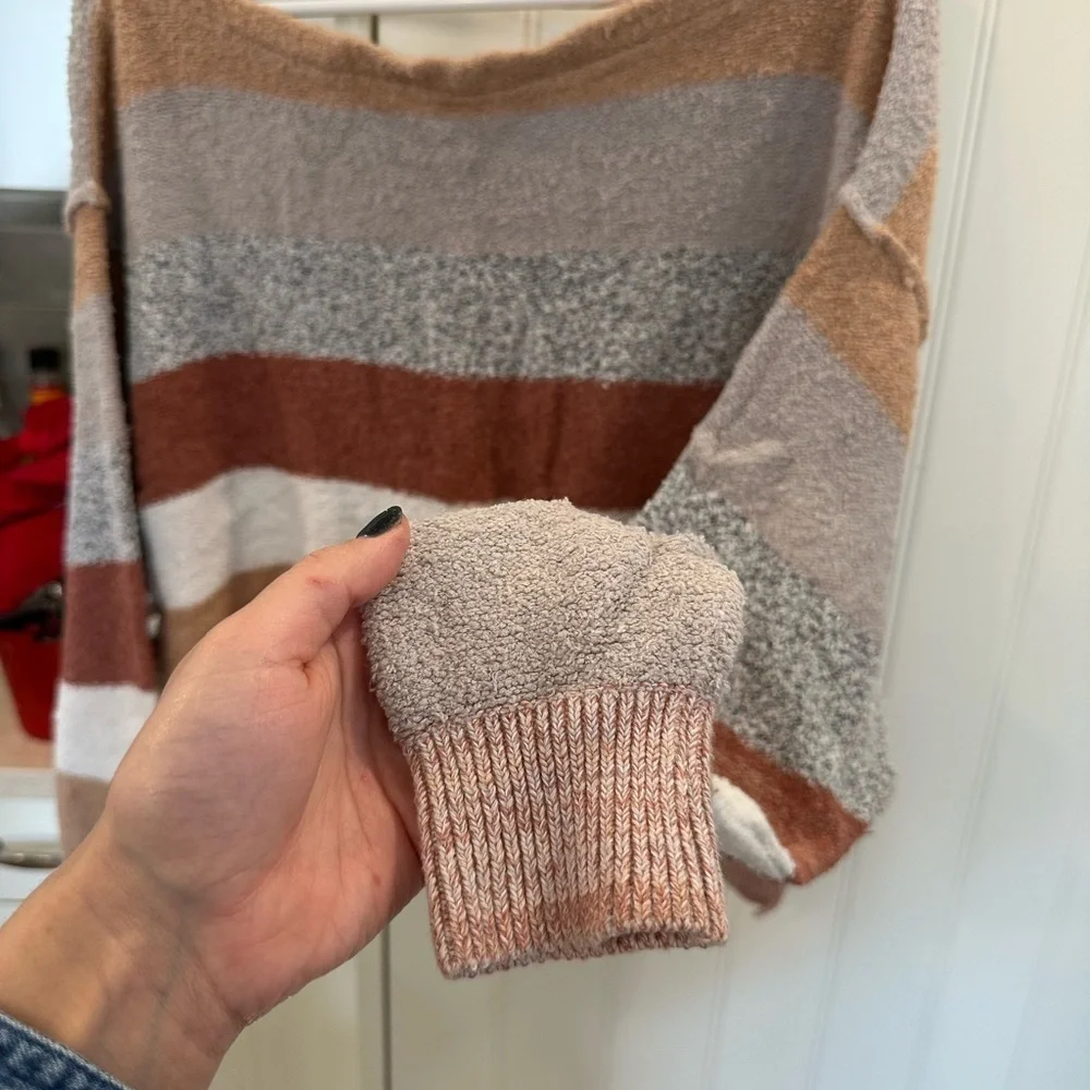 Free People Off-the-Shoulder Striped Sweater - Multicolor